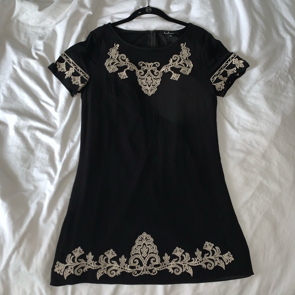 Black embroidered dress - Picture 1 of 3